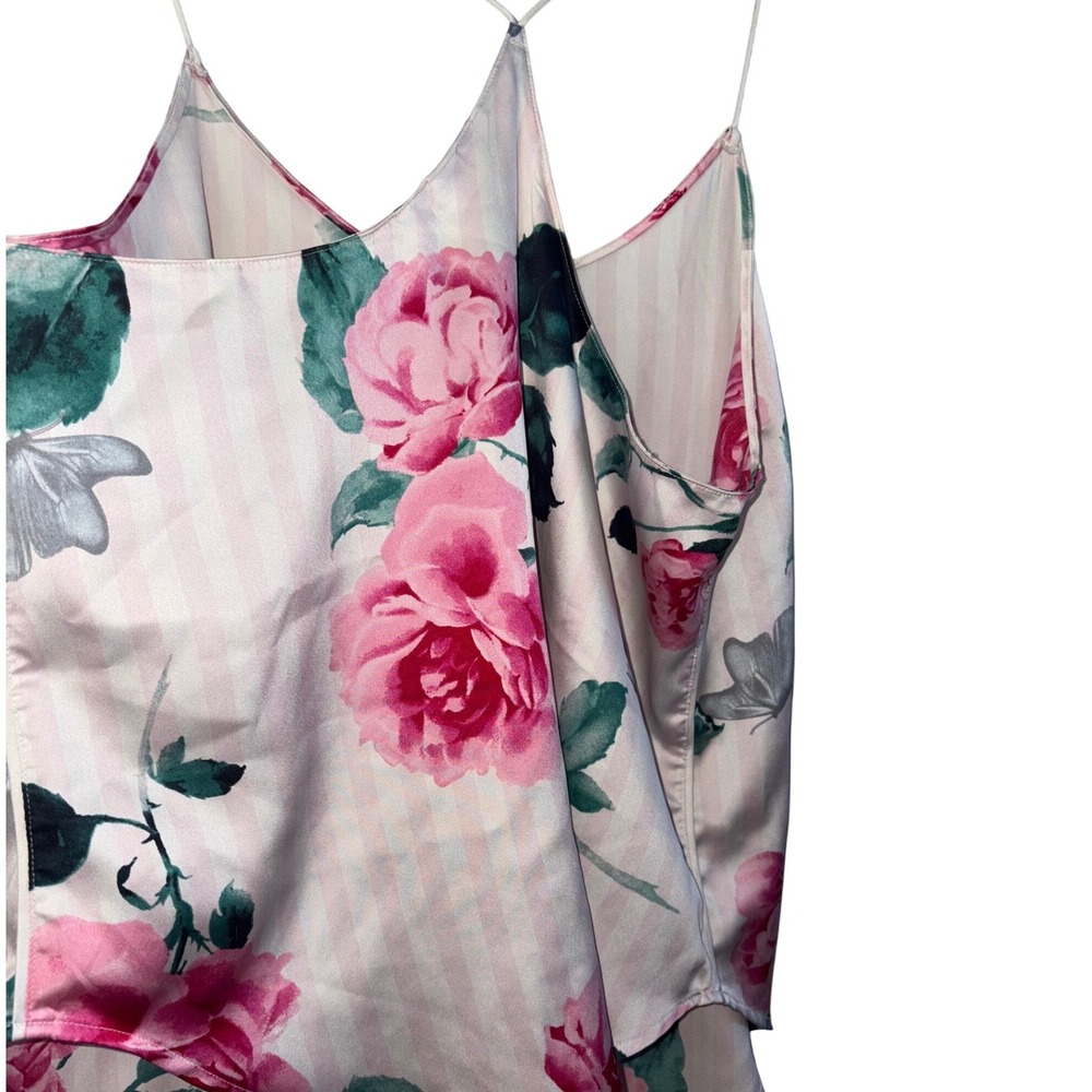 Victoria's Secret Y2K Floral Satin Pajama‎ Cami Top Size Medium - Picture 3 of 5